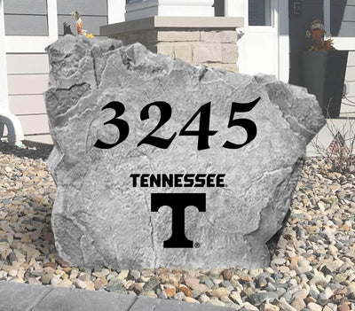 Tennessee Volunteers house number landscaping rock