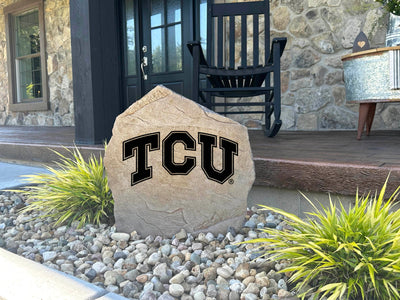 Texas Christian University logo stone for alumni and fans