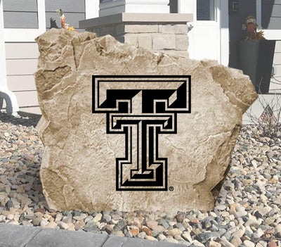 Texas Tech University stone featuring engraved school logo