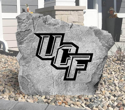 UCF Knights logo engraved on stone for patio or garden decor.