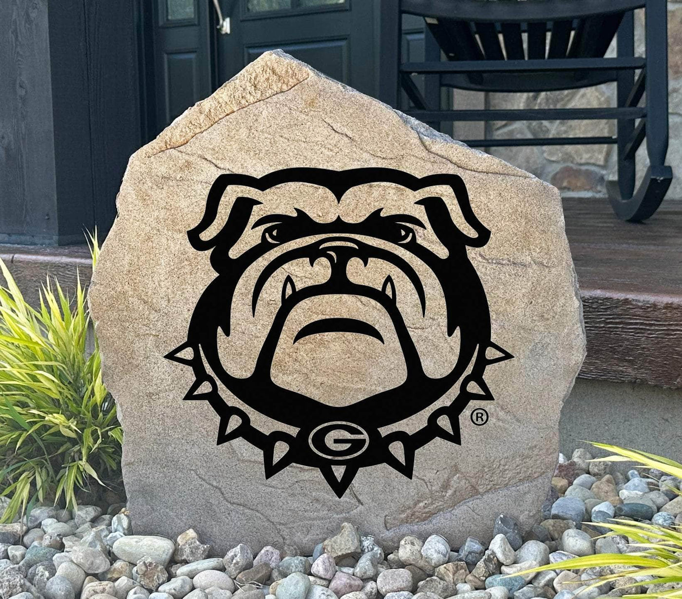 Georgia Bulldogs rock featuring iconic bulldog mascot