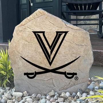 Officially licensed University of Virginia Logo Stone featuring the iconic Cavaliers logo engraved into premium stone. This decorative landscape stone brings Virginia school spirit to gardens, patios, walkways, and front entrances.