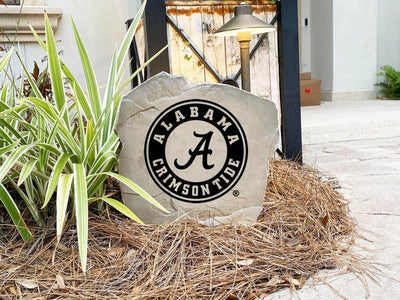 Official University of Alabama logo stone with engraved design.