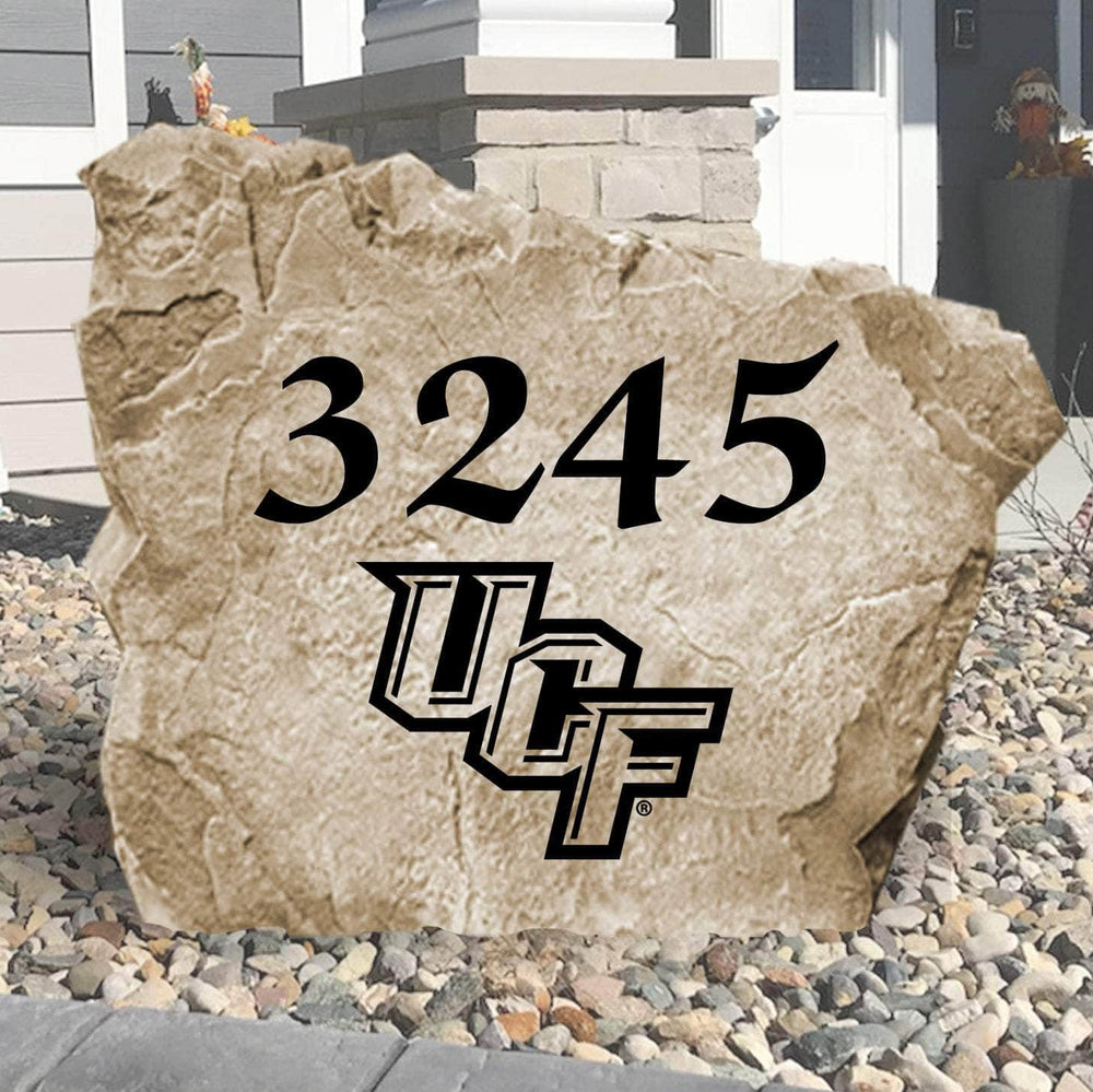 Personalized University of Central Florida address stone engraved with custom house numbers to create a welcoming Knights-inspired front entrance.