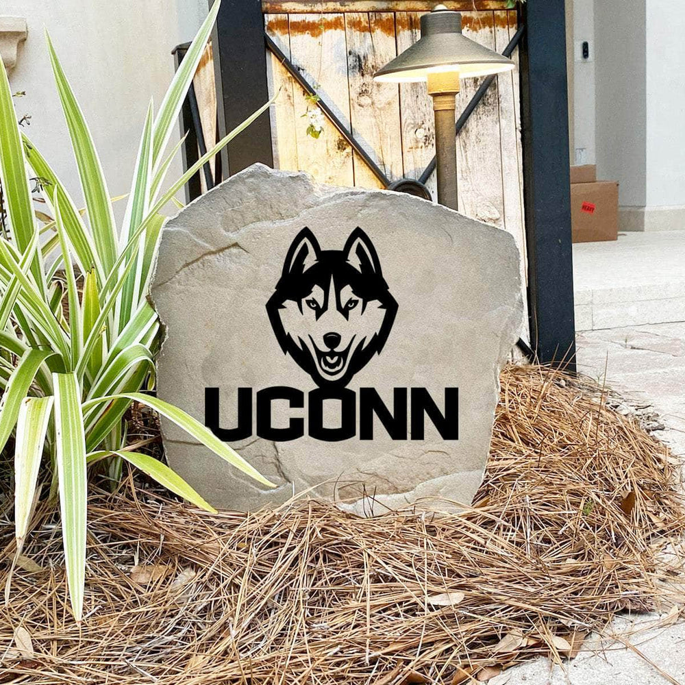 University of Connecticut outdoor logo marker designed to create a lasting tribute for alumni, students, and dedicated Huskies fans.