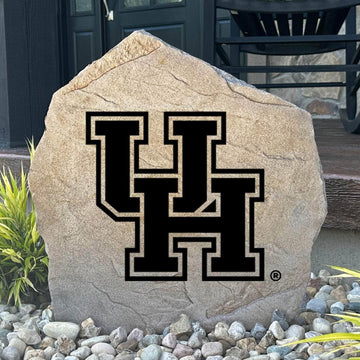 University of Houston logo stone with engraved UH block design, ideal for outdoor display.