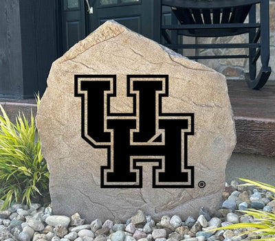 University of Houston logo stone with engraved UH block design, ideal for outdoor display.