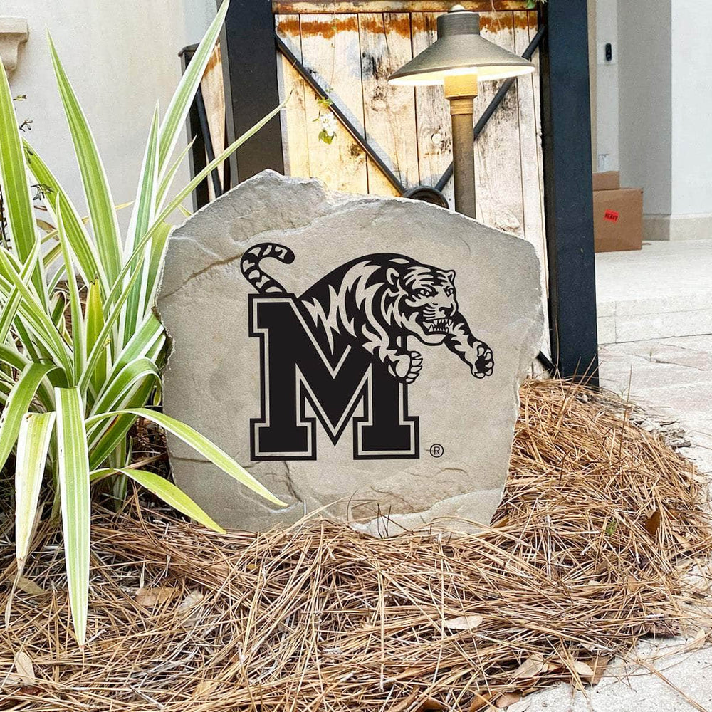 University of Memphis outdoor logo marker made from weather-resistant concrete, creating a timeless tribute for alumni and dedicated Tigers fans.