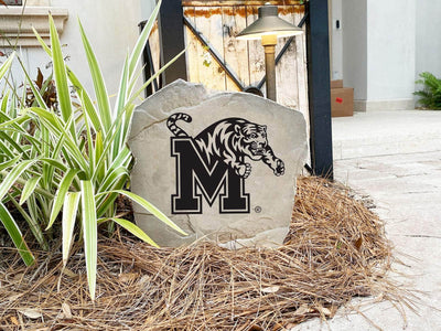 Decorative University of Memphis Tigers logo marker stone.