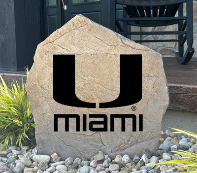 University of Miami logo stone for outdoor landscaping