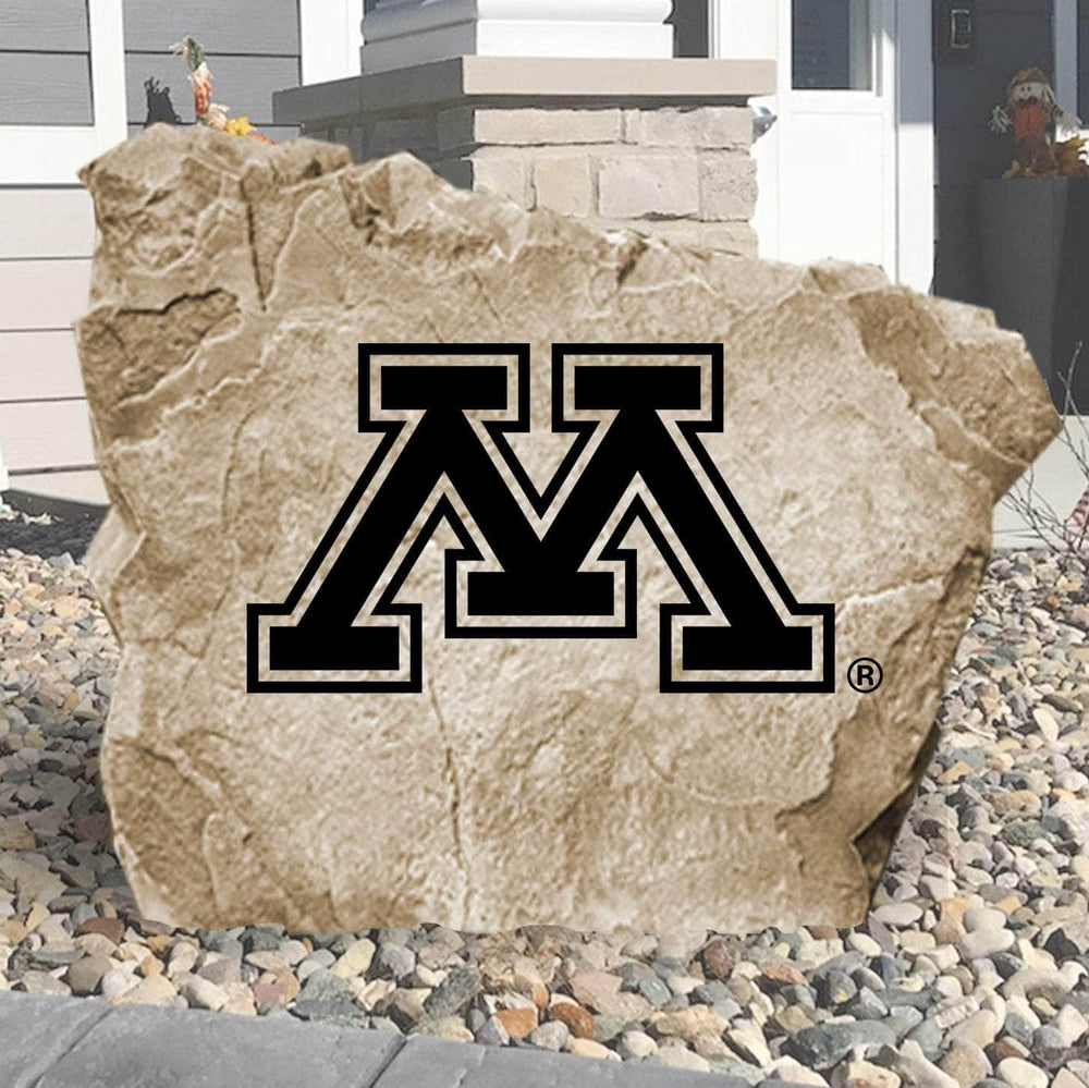 Officially licensed University of Minnesota logo stone featuring the iconic Golden Gophers emblem as a bold centerpiece for outdoor landscaping.