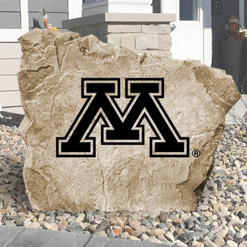 Officially licensed University of Minnesota logo stone featuring the iconic Golden Gophers emblem as a bold centerpiece for outdoor landscaping.