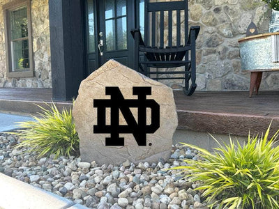 Bold university logo stone representing Notre Dame, ideal gift for sports lovers.