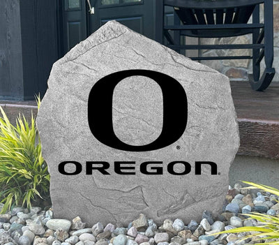 Oregon Ducks engraved garden rock for fans