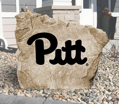 University of Pittsburgh stone featuring engraved Pitt logo
