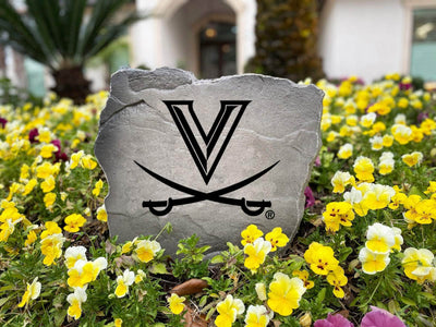 Engraved stone with University of Virginia emblem