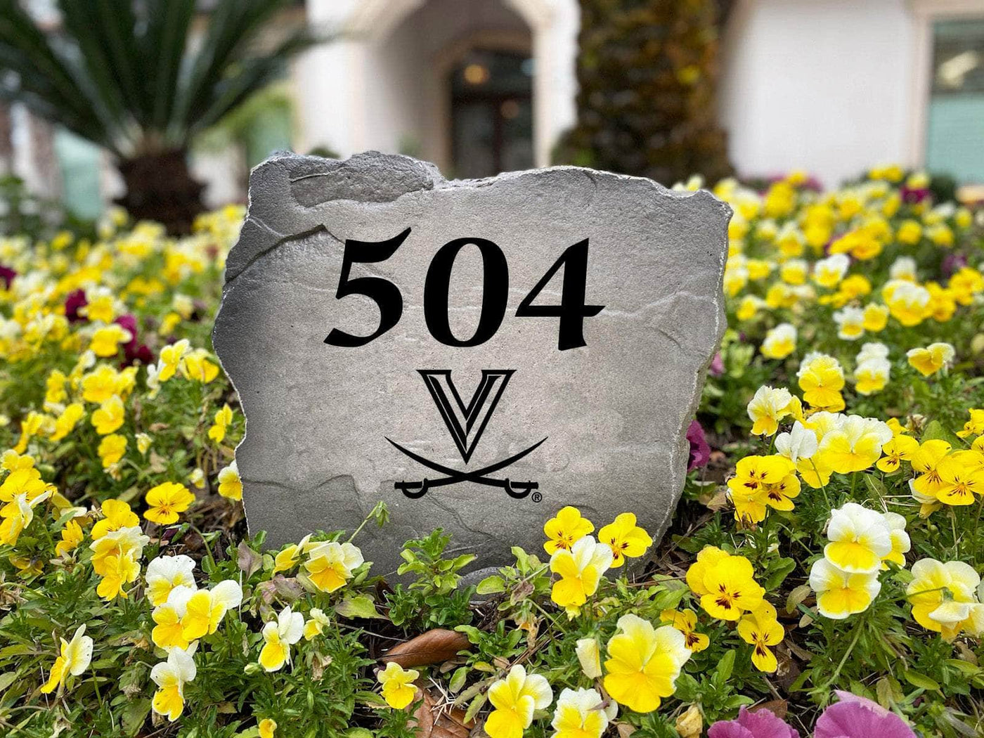 Virginia Cavaliers address stone decor for landscaping