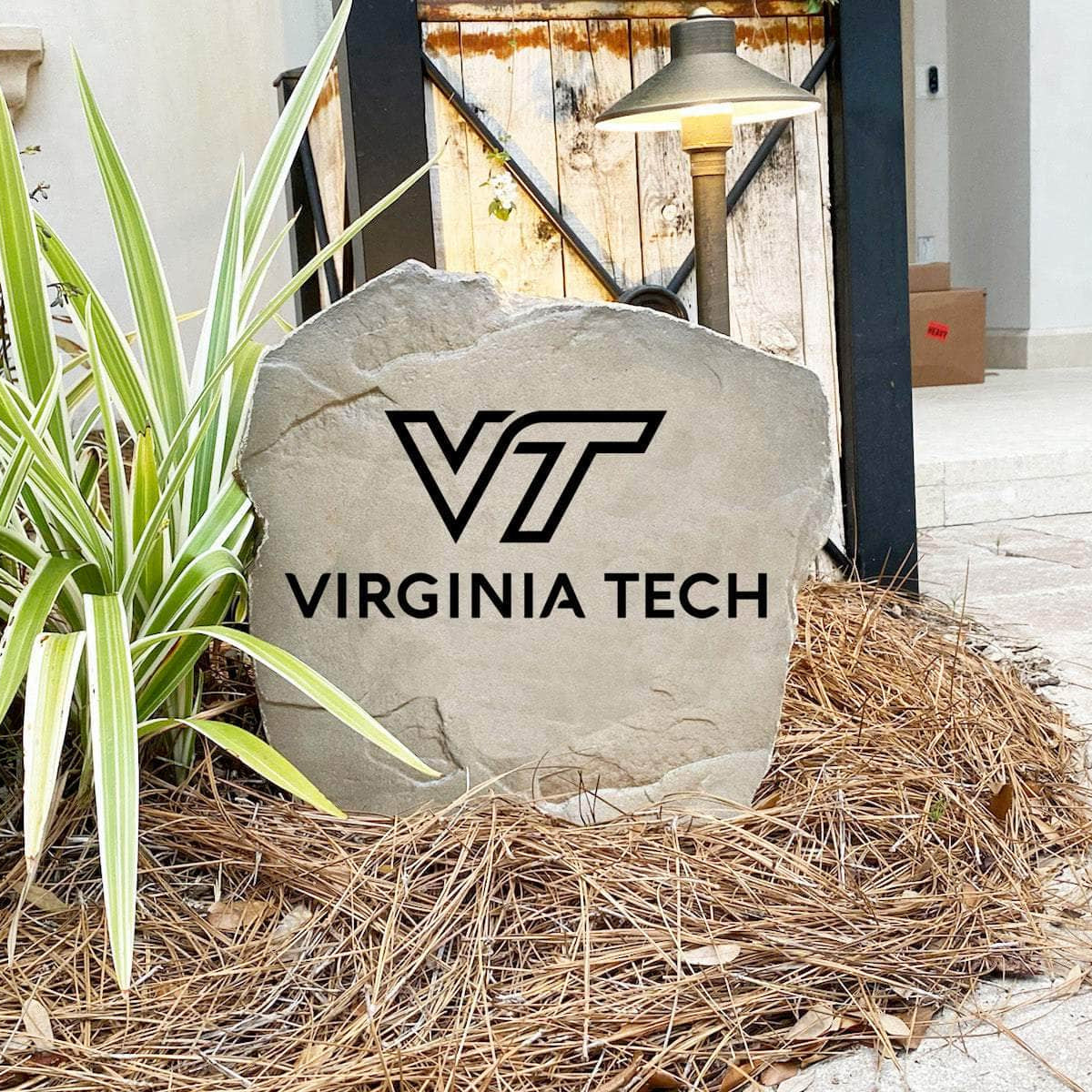 Handcrafted in the USA, this Virginia Tech Logo Stone features deep precision engraving and weather-resistant construction. Available in Sandstone and Greystone finishes for lasting outdoor beauty.