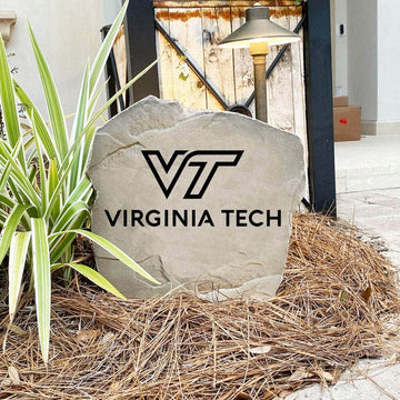 Handcrafted in the USA, this Virginia Tech Logo Stone features deep precision engraving and weather-resistant construction. Available in Sandstone and Greystone finishes for lasting outdoor beauty.