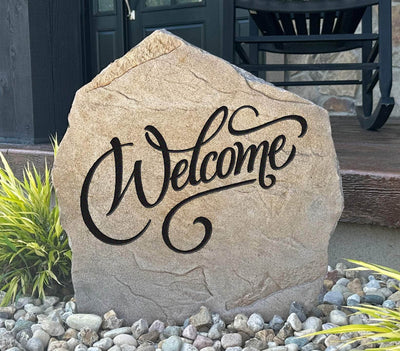 Engraved Welcome stone, perfect for entryway, porch, or patio décor