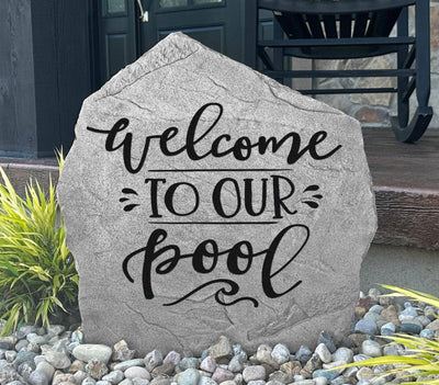 Welcome to our pool engraved stone for backyard landscaping