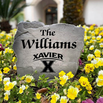 Premium Xavier University name monument combining expert craftsmanship with personalized engraving to create a striking focal point for any residential landscape.