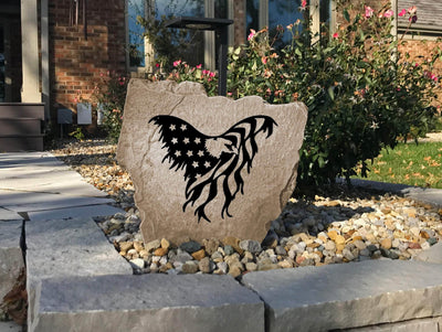 Eagle Flag Landscape Art -Design A Stone