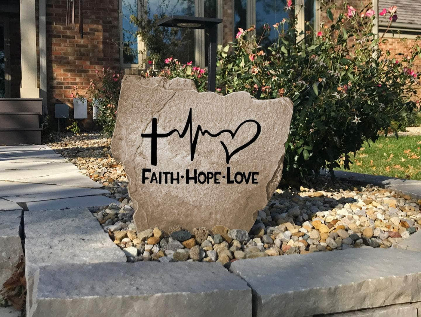 Faith Hope Love Stone-Design A Stone