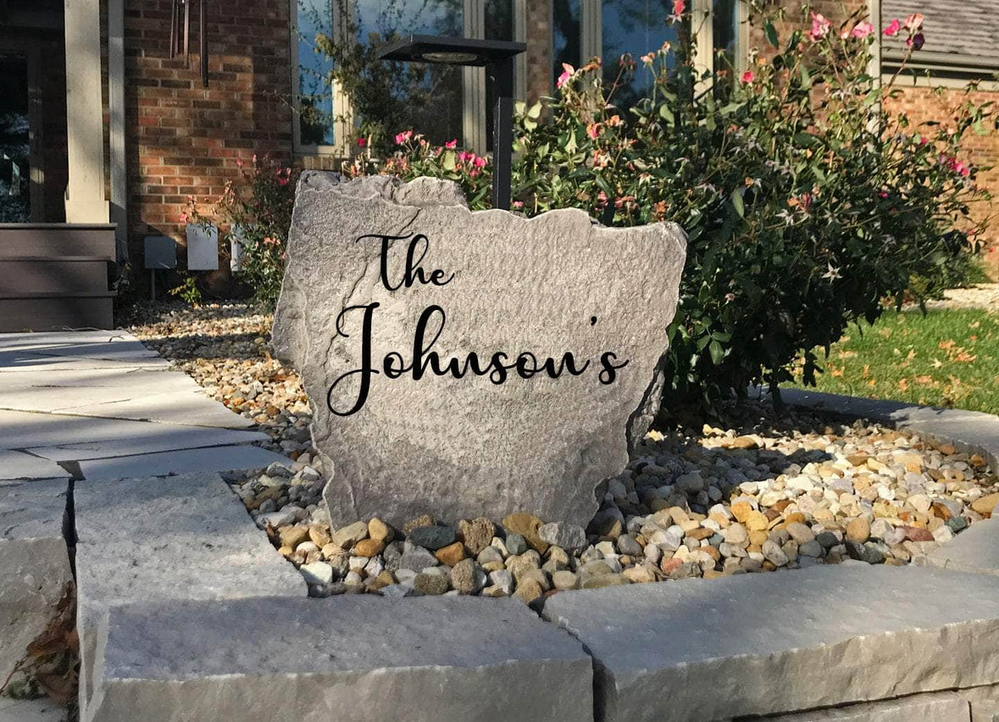 Personalized Script Name stone sign, a thoughtful housewarming gift