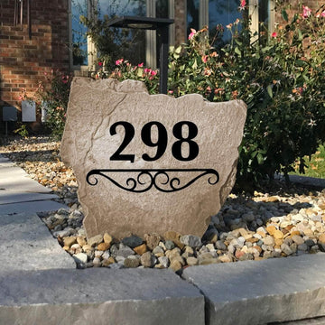 Weather-resistant address number monument designed to improve home identification while enhancing your property's curb appeal year-round.