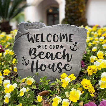 Weather-resistant beach house garden stone designed to complement tropical décor while adding timeless personality to your home's exterior.