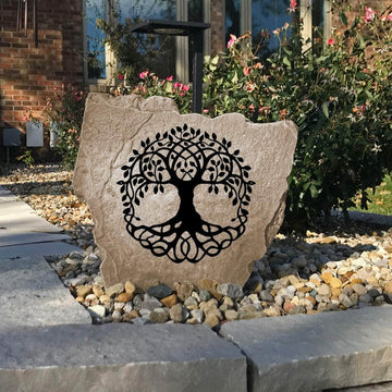 Weather-resistant Tree of Life outdoor monument celebrating deep roots, renewal, and connection through premium engraved craftsmanship.