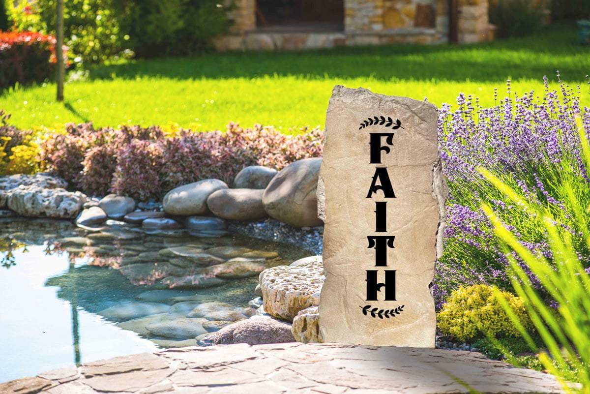 Personalized Faith stone for outdoor or indoor décor