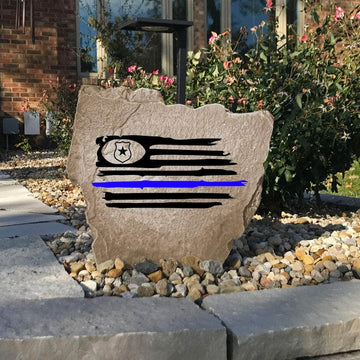 Weather-resistant police tribute monument recognizing the commitment of officers while adding a respectful and lasting accent to your landscape.